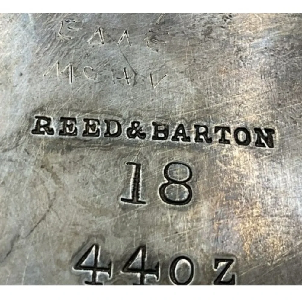 Antique Reed & Barton Silverplate 44 Oz. Cocktail Shaker w/ Cork Lid & Stopper